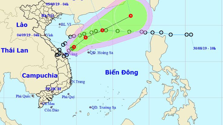 Bão số 5: Áp thấp nhiệt đới gây mưa rất to từ Nghệ An đến Quảng Nam