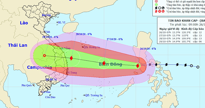 Tin bão mới nhất cơn bão số 9