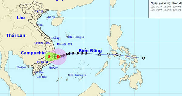 Tin bão mới nhất cơn bão số 12