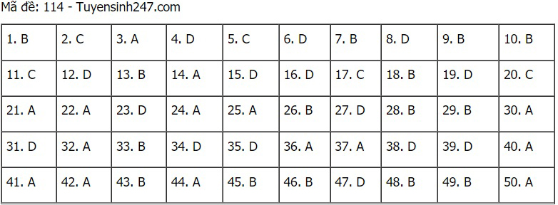 Đáp án Toán, Đáp án môn Toán, Đáp án Toán THPT Quốc gia 2021, Đáp án Toán 2021, Đáp án toán THPT Quốc gia 2021, Đáp án môn toán THPT Quốc gia 2021, Đáp án môn Toán 2021