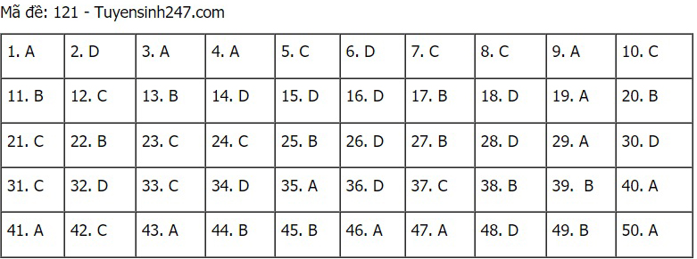 Đáp án Toán, Đáp án toán THPT Quốc gia 2021, Đáp án môn Toán, Đáp án Toán THPT Quốc gia 2021, Đáp án Toán 2021, Đáp án môn toán THPT Quốc gia 2021, Đáp án 24 mã đề Toán