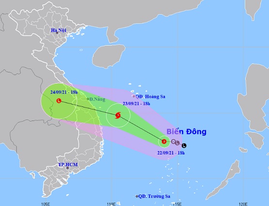 áp thấp nhiệt đới, áp thấp nhiệt đới trên biển Đông, Vùng áp thấp trên biển Đông, Vùng áp thấp trên Biển Đông đã mạnh lên thành áp thấp nhiệt đới, dự báo khí tượng